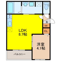 グラシェス大和田の物件間取画像